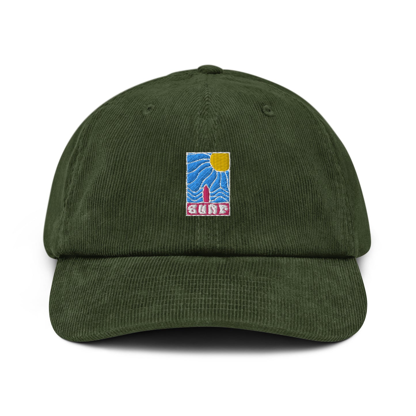 Casquette en velours côtelé Surf brodée